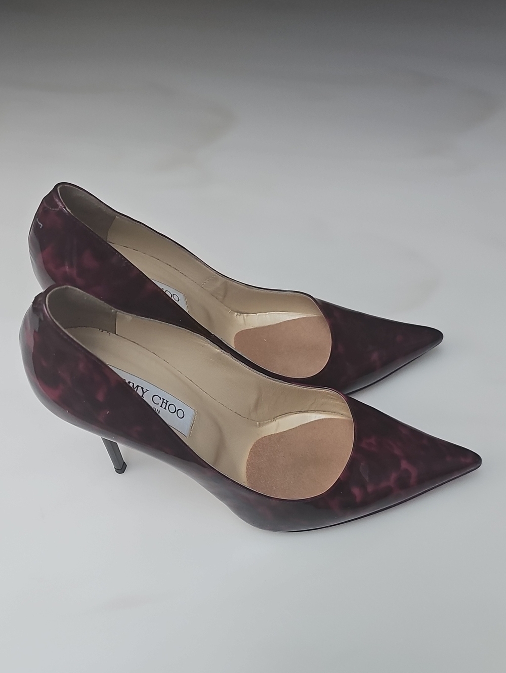 Jimmy Choo Women's Red/Black Patent leather Pointed-Toe Pumps - Picture 13 of 13